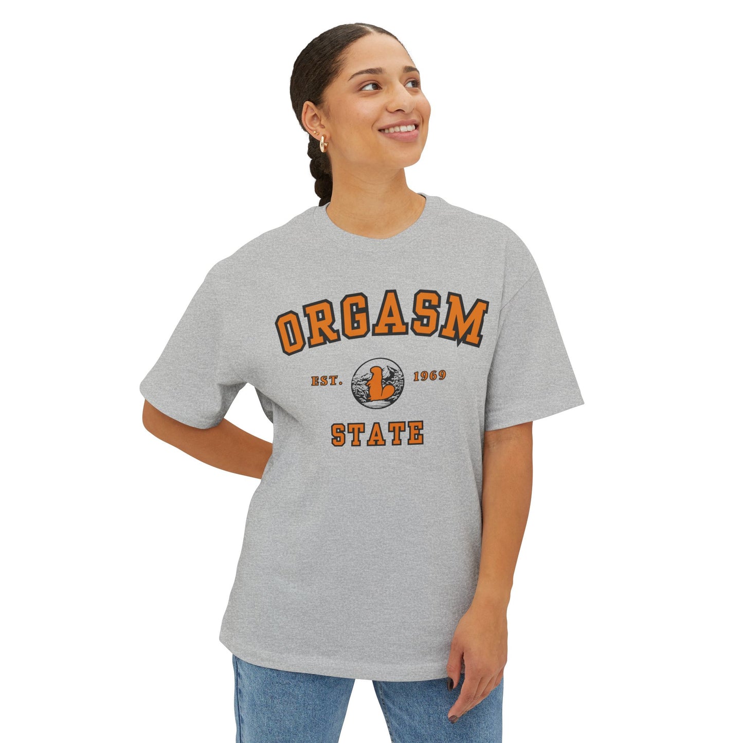 Orgasm State | University Boxy Tee