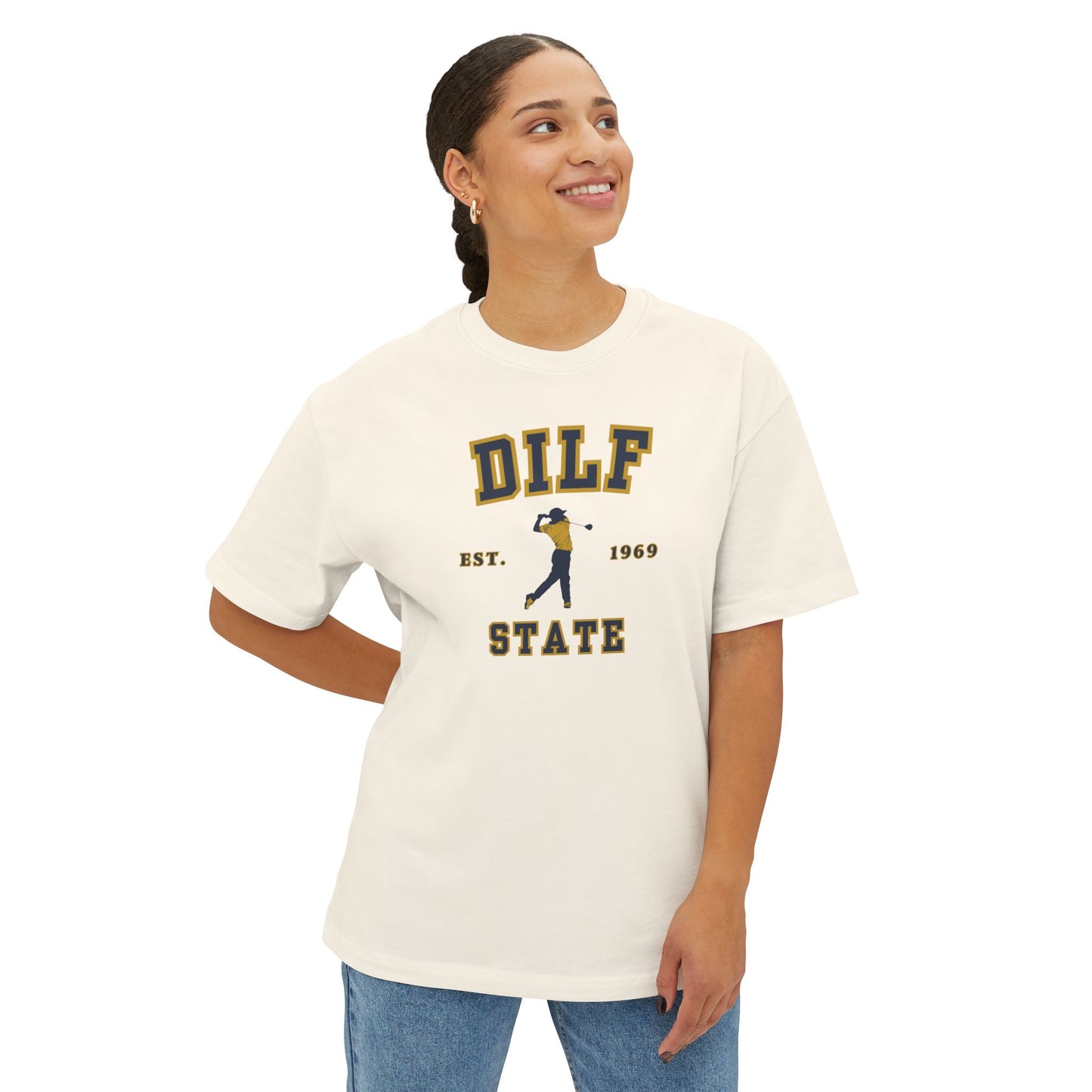 DILF State | University Boxy Tee