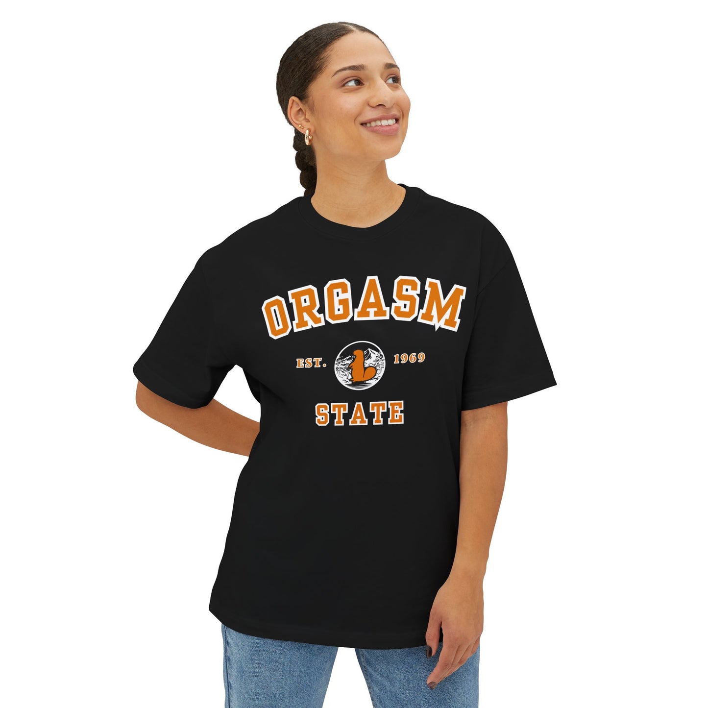 Orgasm State | University Boxy Tee