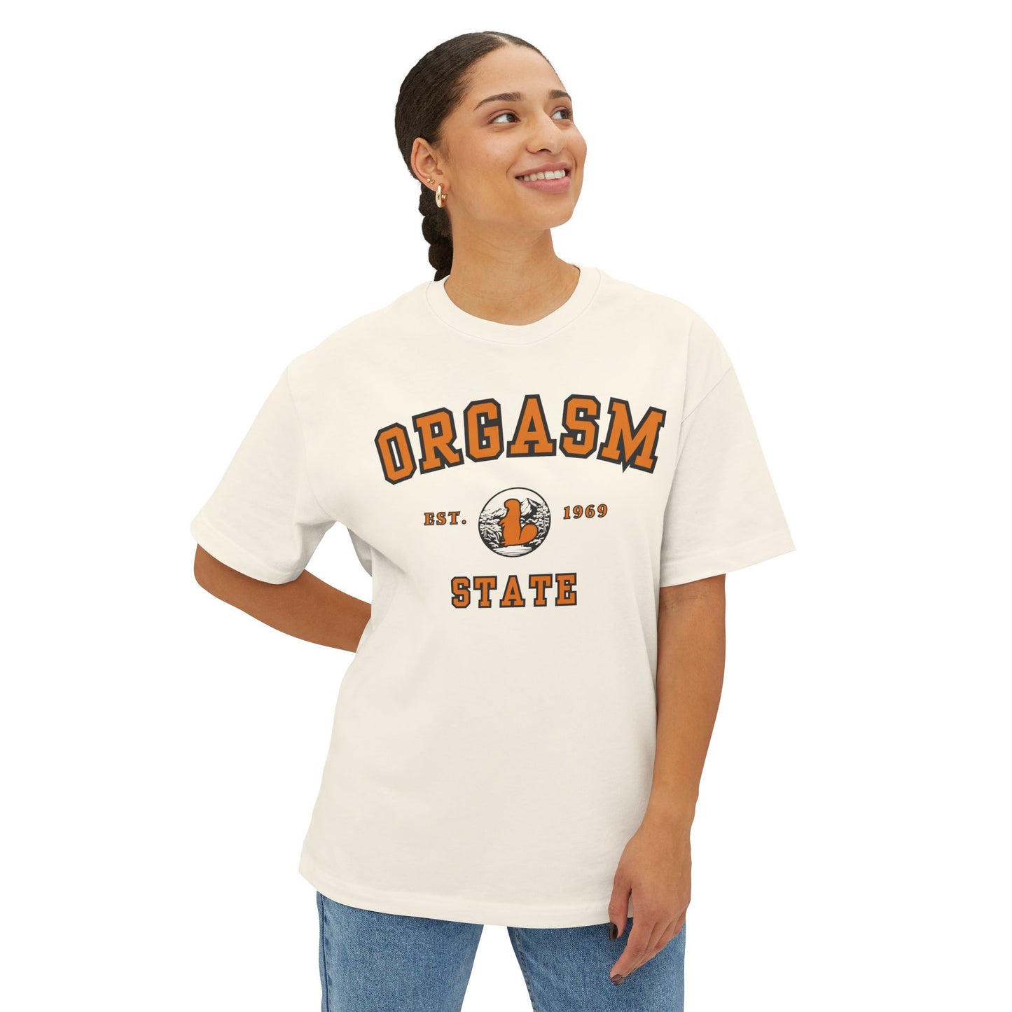 Orgasm State | University Boxy Tee